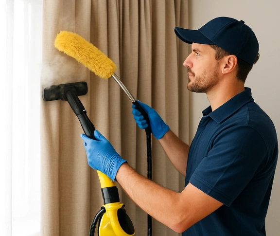 Trusted drapes cleaning technician Matty Curtain Cleaning palmview QLD