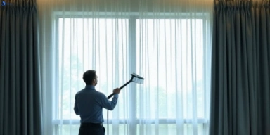 Commercial drapes cleaning service palmview hotels offices
