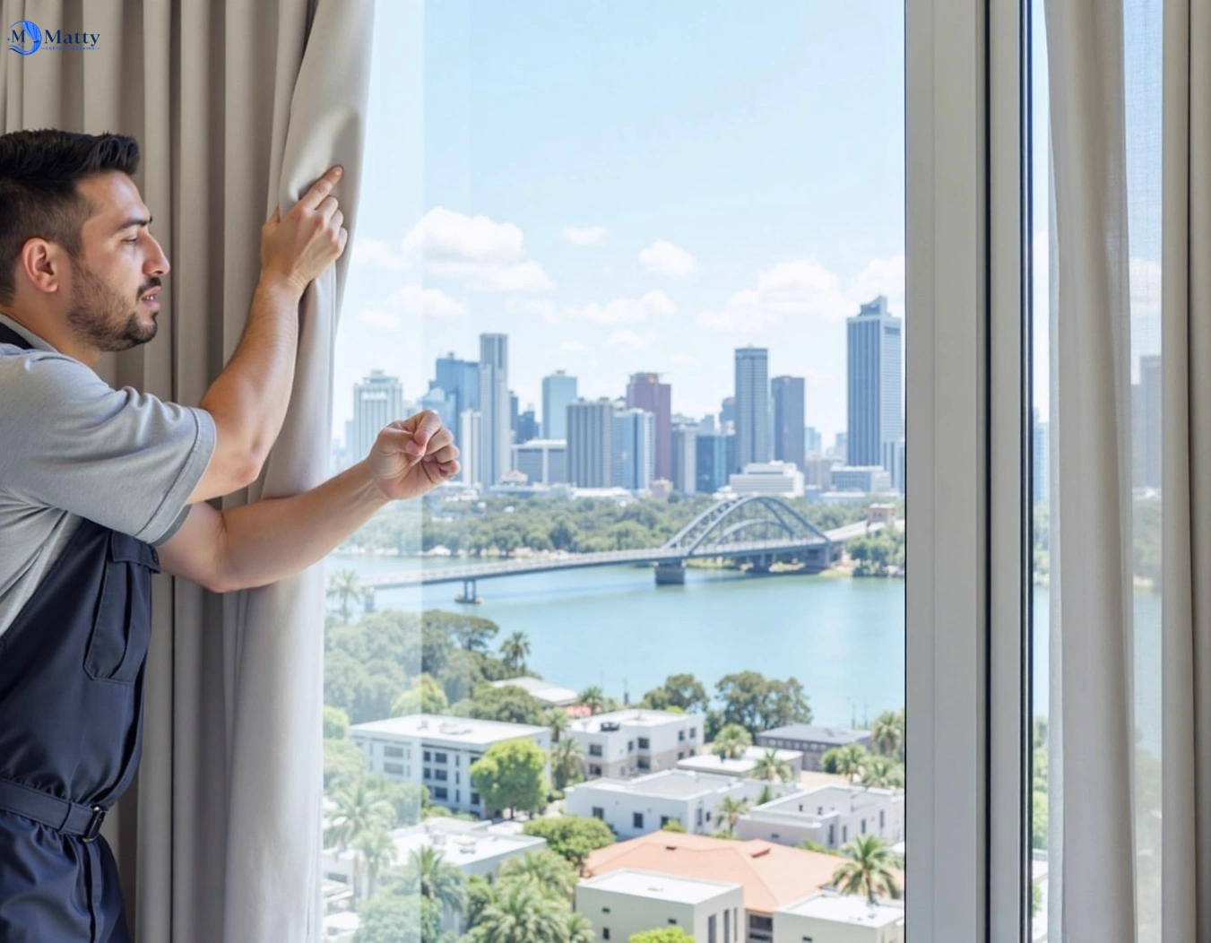 Professional curtain steam cleaning service palmview QLD by Matty Curtain Cleaning